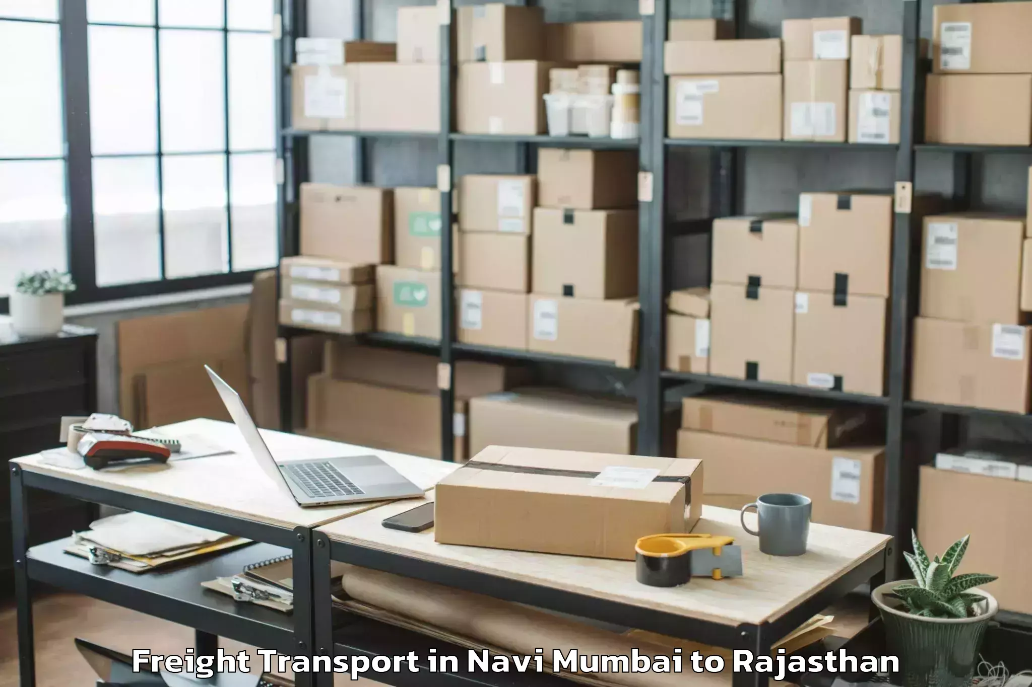 Book Your Navi Mumbai to Parvatsar Freight Transport Today